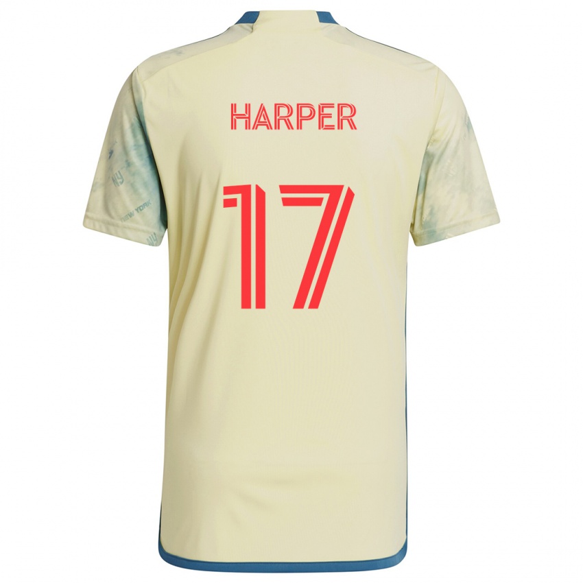 Niño Camiseta Cameron Harper #17 Amarillo Rojo Azul 1ª Equipación 2024/25 La Camisa México