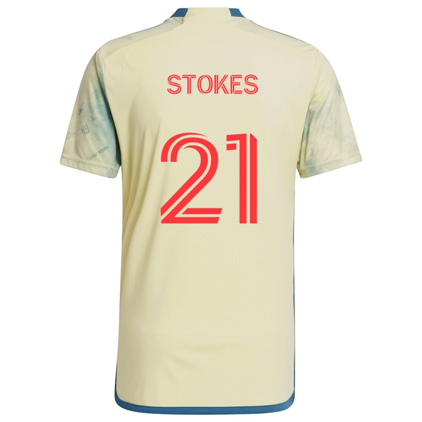 Niño Camiseta Aidan Stokes #21 Amarillo Rojo Azul 1ª Equipación 2024/25 La Camisa México