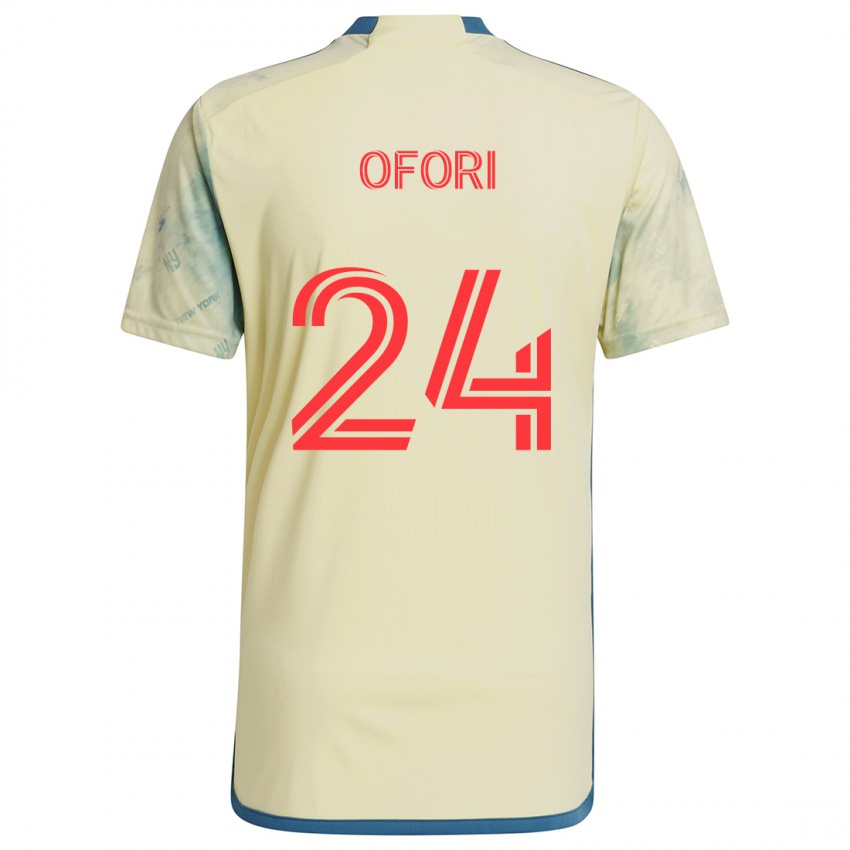 Niño Camiseta Curtis Ofori #24 Amarillo Rojo Azul 1ª Equipación 2024/25 La Camisa México