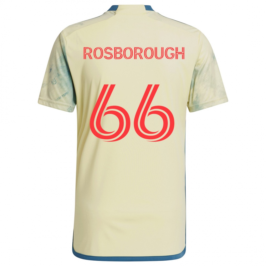 Niño Camiseta Tanner Rosborough #66 Amarillo Rojo Azul 1ª Equipación 2024/25 La Camisa México