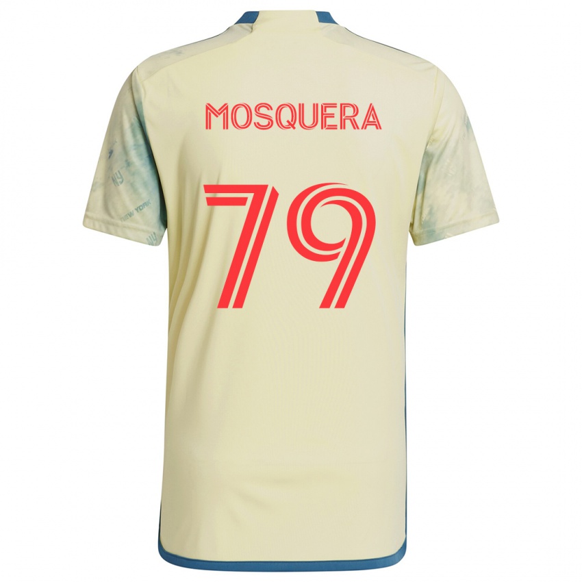 Niño Camiseta Rafael Mosquera #79 Amarillo Rojo Azul 1ª Equipación 2024/25 La Camisa México