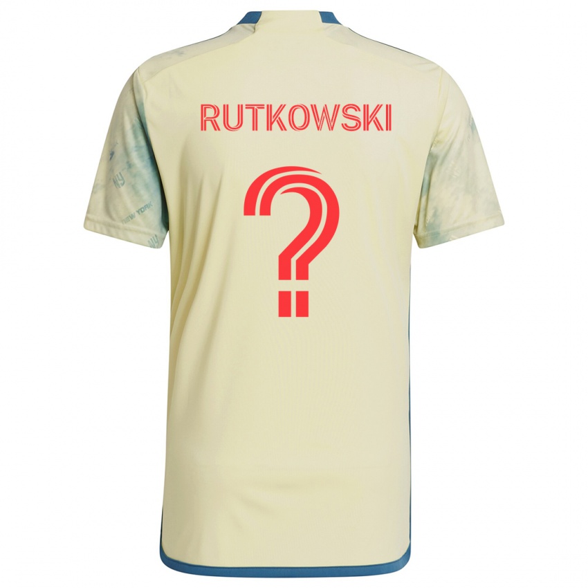 Niño Camiseta Alan Rutkowski #0 Amarillo Rojo Azul 1ª Equipación 2024/25 La Camisa México