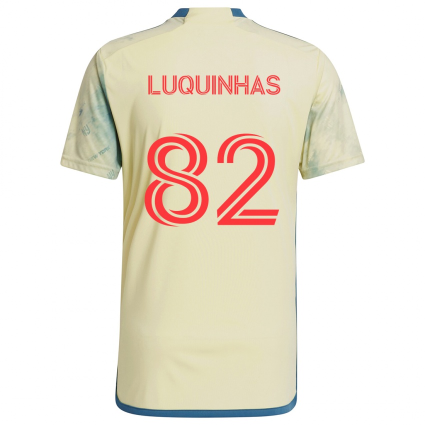 Niño Camiseta Luquinhas #82 Amarillo Rojo Azul 1ª Equipación 2024/25 La Camisa México