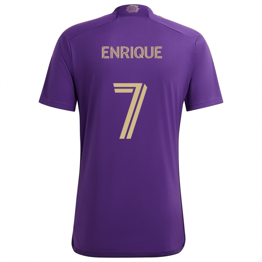 Niño Camiseta Ramiro Enrique #7 Púrpura Amarillo 1ª Equipación 2024/25 La Camisa México