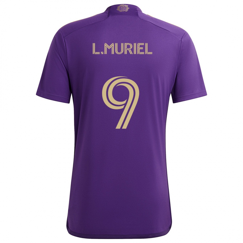 Niño Camiseta Luis Muriel #9 Púrpura Amarillo 1ª Equipación 2024/25 La Camisa México