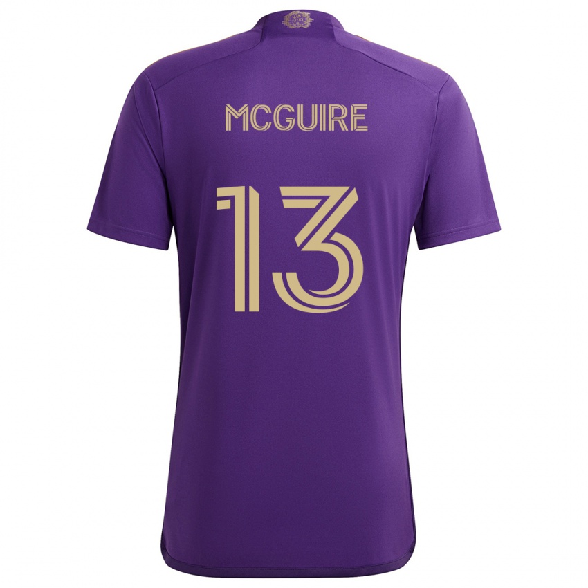 Niño Camiseta Duncan Mcguire #13 Púrpura Amarillo 1ª Equipación 2024/25 La Camisa México