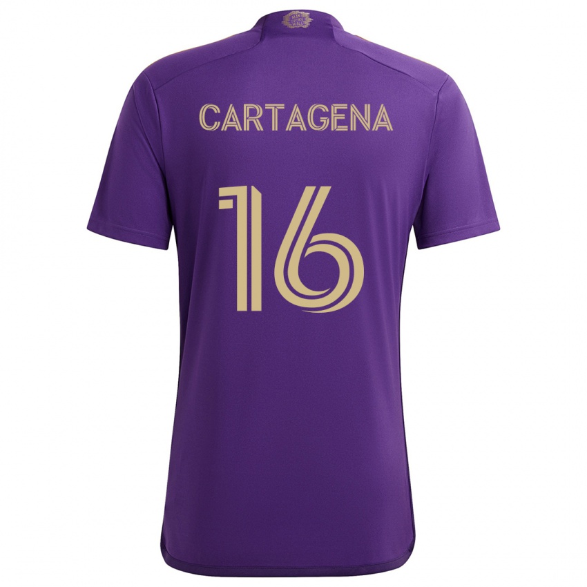 Niño Camiseta Wilder Cartagena #16 Púrpura Amarillo 1ª Equipación 2024/25 La Camisa México