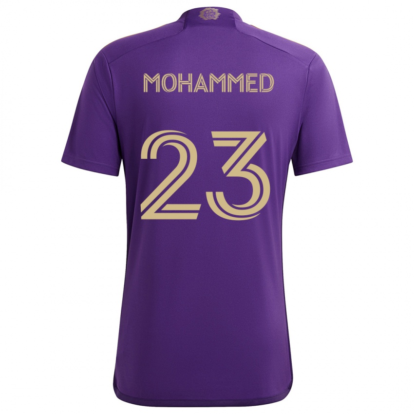 Niño Camiseta Shak Mohammed #23 Púrpura Amarillo 1ª Equipación 2024/25 La Camisa México