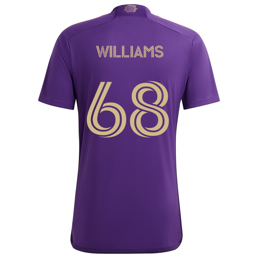 Niño Camiseta Thomas Williams #68 Púrpura Amarillo 1ª Equipación 2024/25 La Camisa México