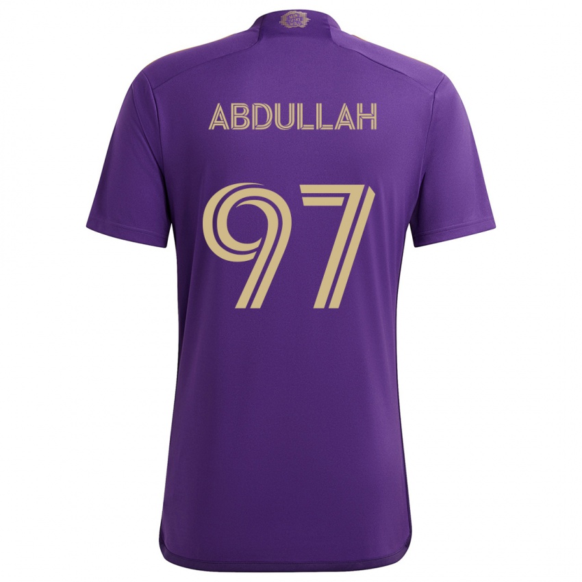 Niño Camiseta Majed Abdullah #97 Púrpura Amarillo 1ª Equipación 2024/25 La Camisa México