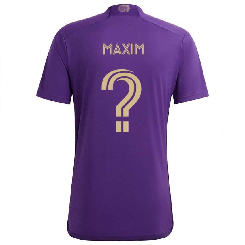 Niño Camiseta Luca Maxim #0 Púrpura Amarillo 1ª Equipación 2024/25 La Camisa México