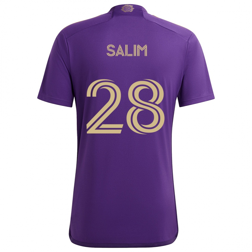 Niño Camiseta Abdi Salim #28 Púrpura Amarillo 1ª Equipación 2024/25 La Camisa México