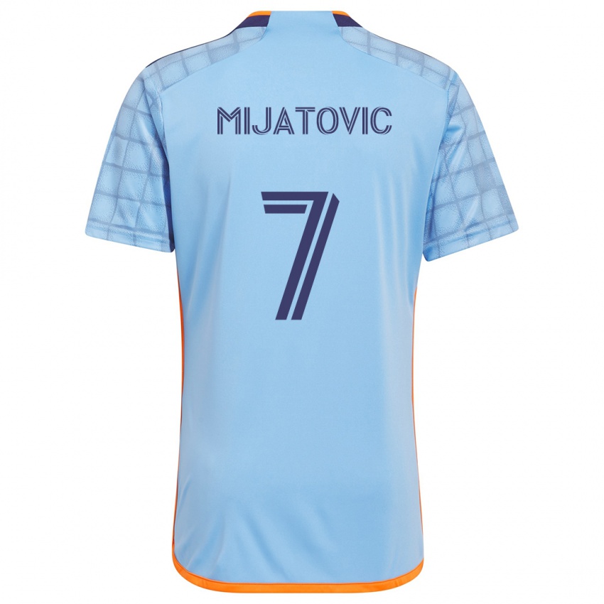 Niño Camiseta Jovan Mijatovic #7 Azul Naranja 1ª Equipación 2024/25 La Camisa México