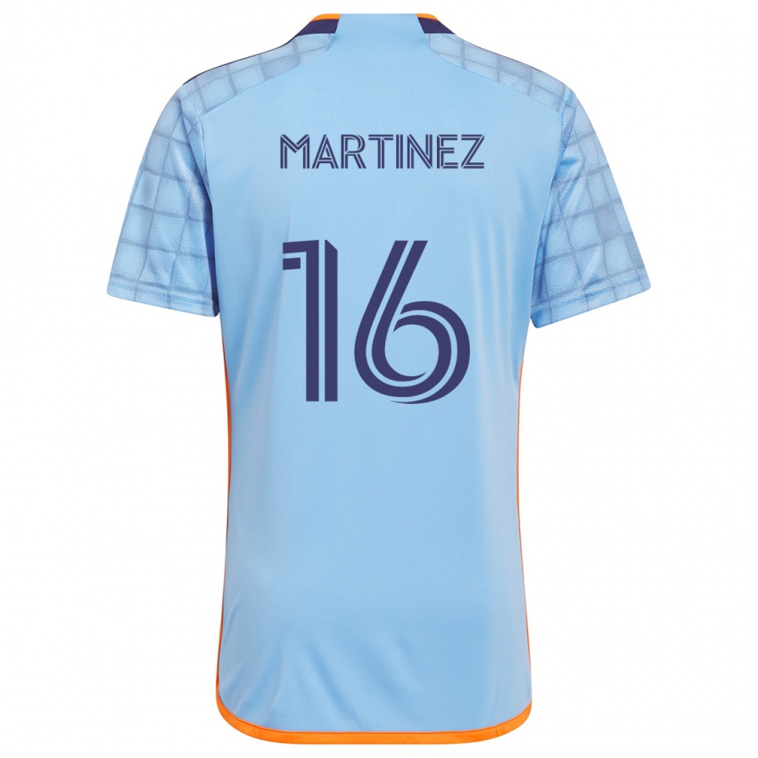 Niño Camiseta Alonso Martínez #16 Azul Naranja 1ª Equipación 2024/25 La Camisa México