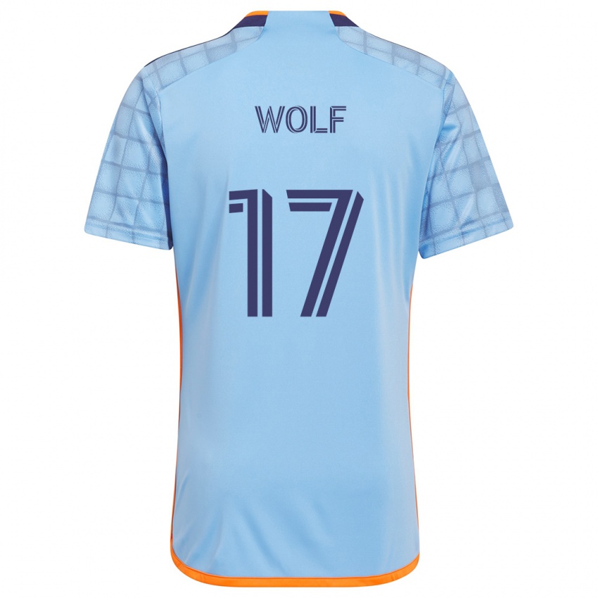 Niño Camiseta Hannes Wolf #17 Azul Naranja 1ª Equipación 2024/25 La Camisa México