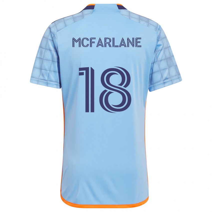 Niño Camiseta Christian Mcfarlane #18 Azul Naranja 1ª Equipación 2024/25 La Camisa México