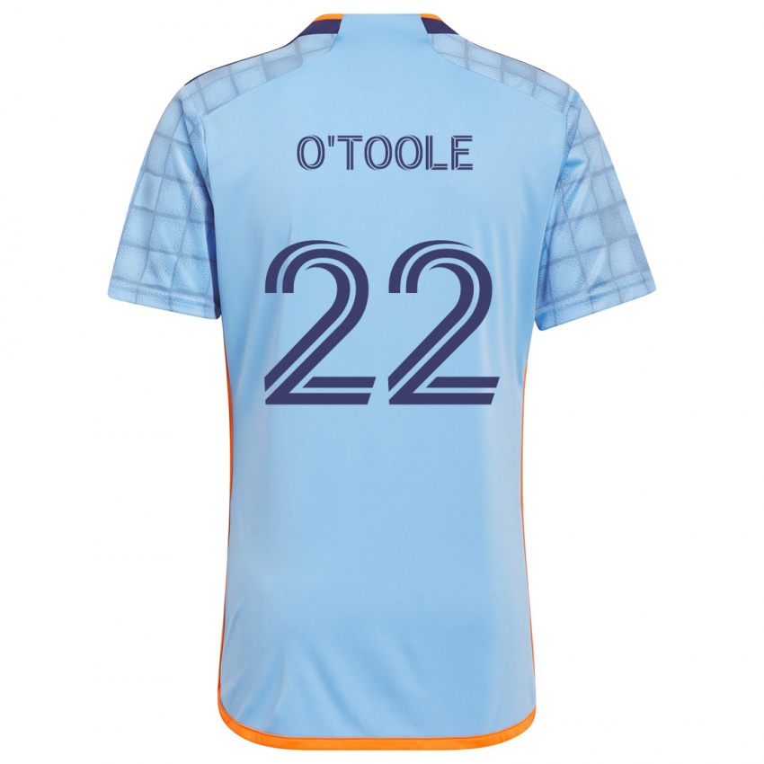 Niño Camiseta Kevin O'toole #22 Azul Naranja 1ª Equipación 2024/25 La Camisa México