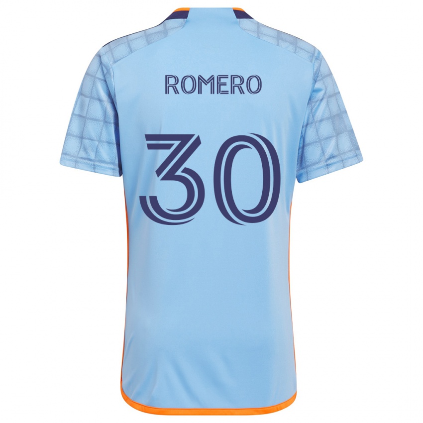 Niño Camiseta Tomás Romero #30 Azul Naranja 1ª Equipación 2024/25 La Camisa México