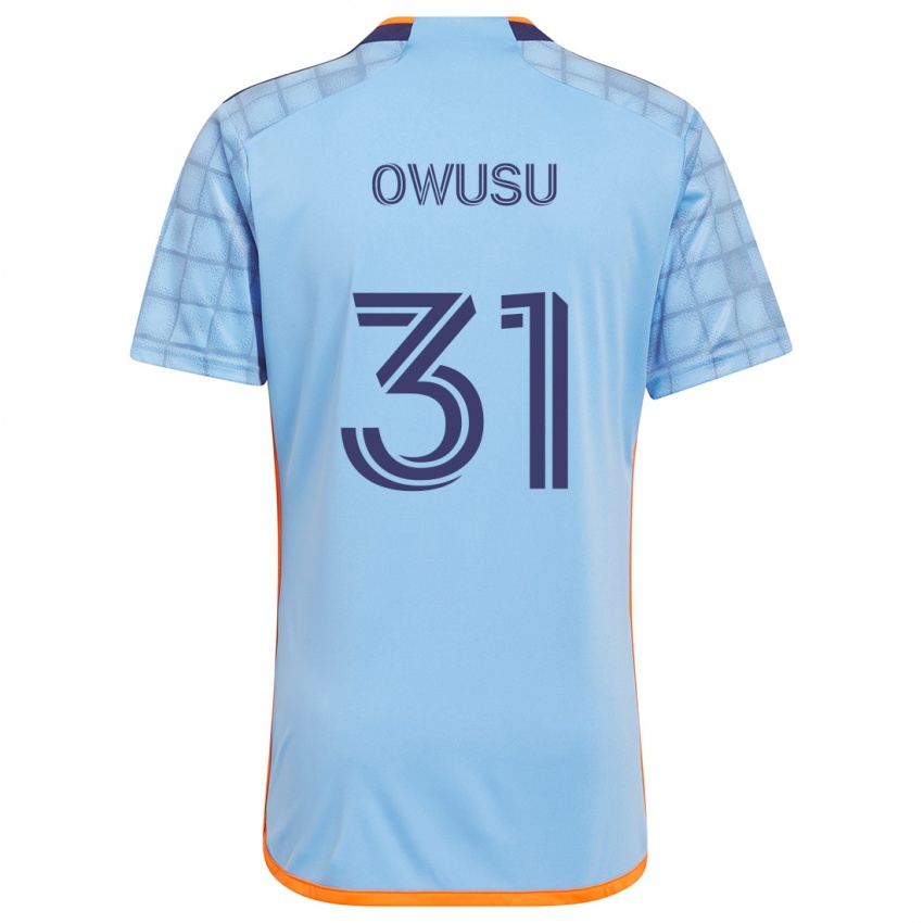 Niño Camiseta Samuel Owusu #31 Azul Naranja 1ª Equipación 2024/25 La Camisa México