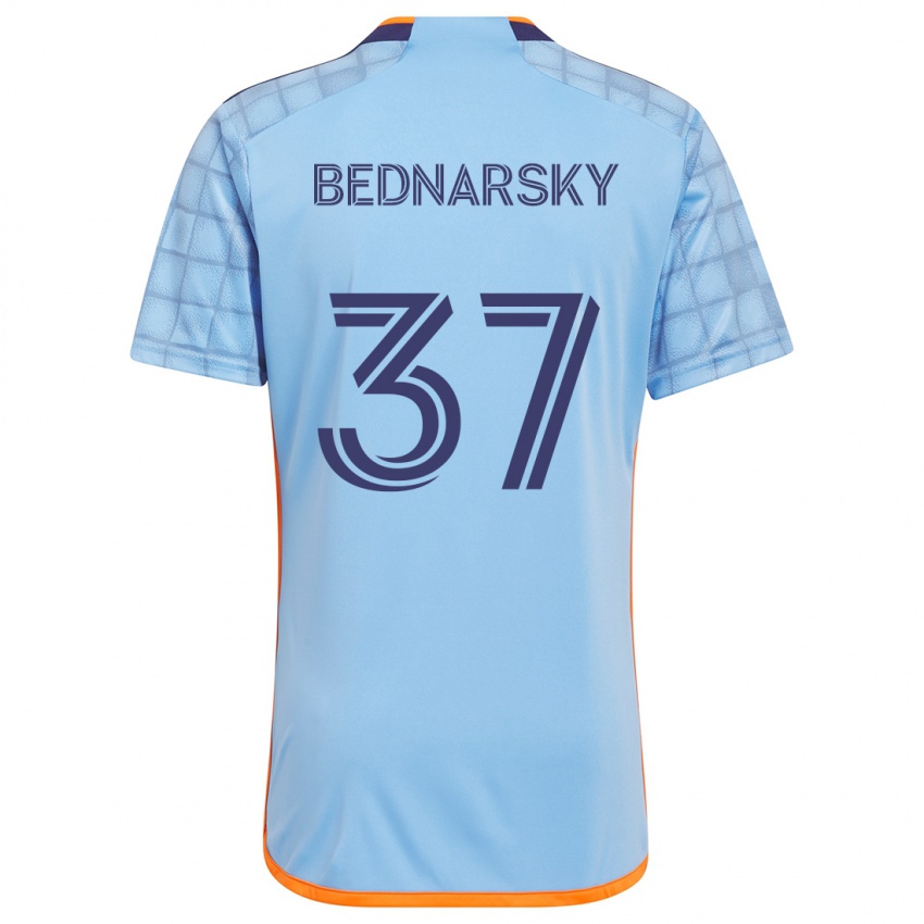 Niño Camiseta Stevo Bednarsky #37 Azul Naranja 1ª Equipación 2024/25 La Camisa México