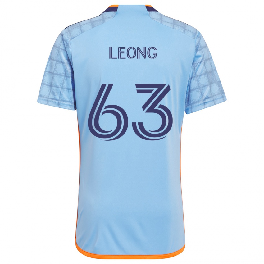 Niño Camiseta Matthew Leong #63 Azul Naranja 1ª Equipación 2024/25 La Camisa México