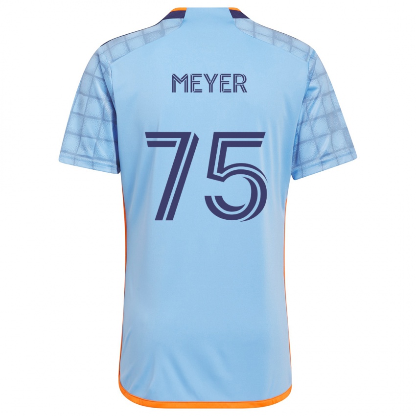 Niño Camiseta Will Meyer #75 Azul Naranja 1ª Equipación 2024/25 La Camisa México