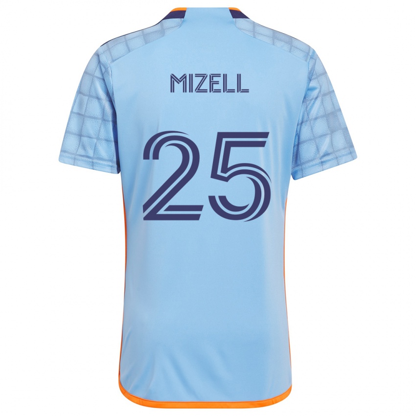 Niño Camiseta Cody Mizell #25 Azul Naranja 1ª Equipación 2024/25 La Camisa México