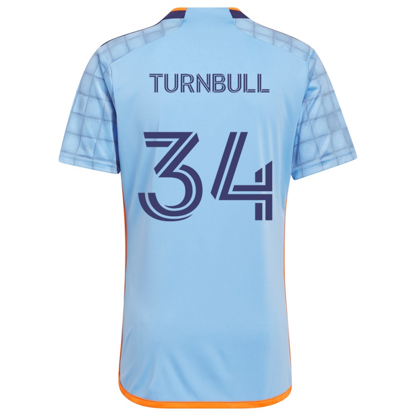 Niño Camiseta Stephen Turnbull #34 Azul Naranja 1ª Equipación 2024/25 La Camisa México