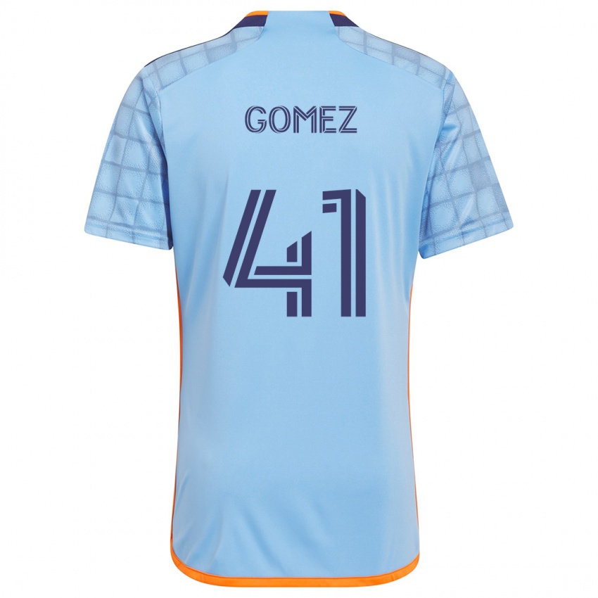 Niño Camiseta Julián Gómez #41 Azul Naranja 1ª Equipación 2024/25 La Camisa México