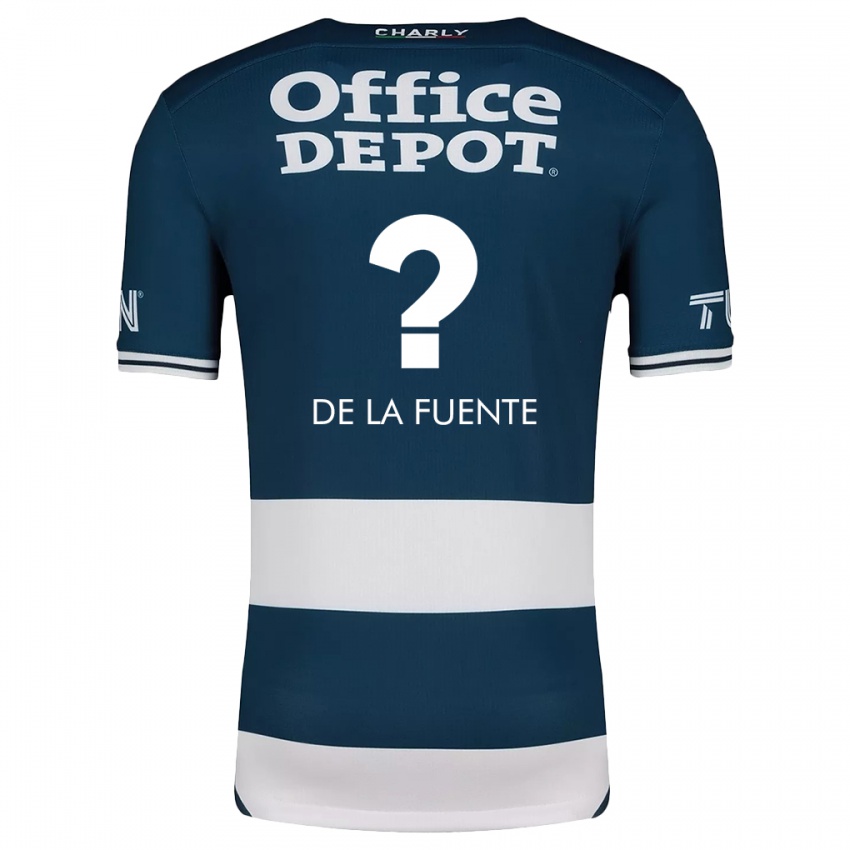 Niño Camiseta Paulino De La Fuente #0 Azul Blanco 1ª Equipación 2024/25 La Camisa México