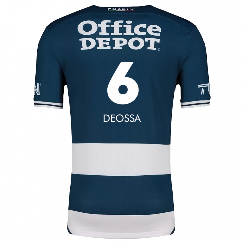 Niño Camiseta Nelson Deossa #6 Azul Blanco 1ª Equipación 2024/25 La Camisa México