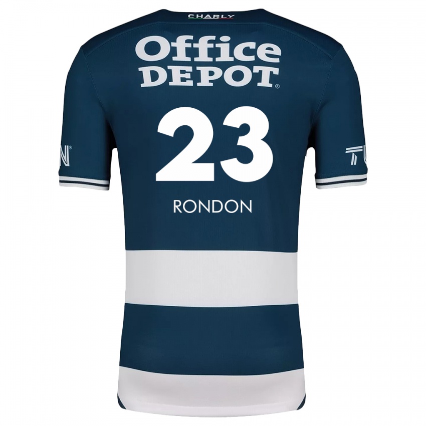 Niño Camiseta Salomon Rondon #23 Azul Blanco 1ª Equipación 2024/25 La Camisa México