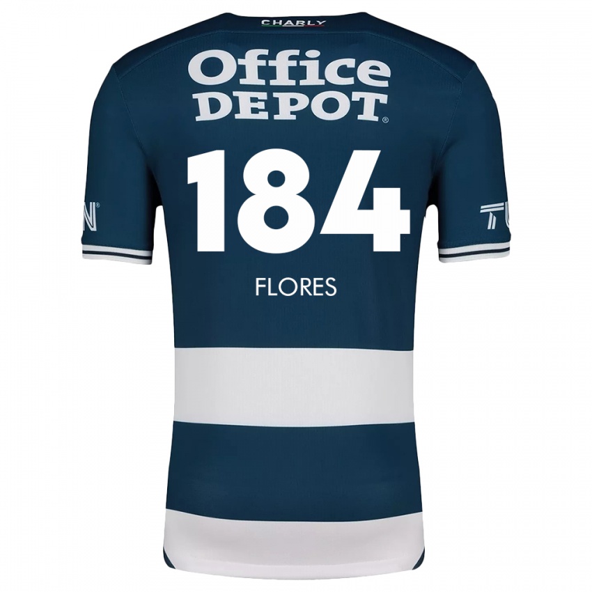 Niño Camiseta Jason Flores #184 Azul Blanco 1ª Equipación 2024/25 La Camisa México