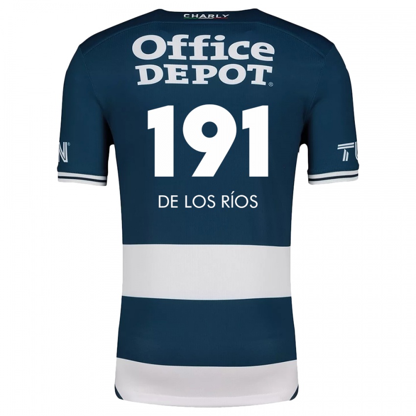 Niño Camiseta Sergio De Los Ríos #191 Azul Blanco 1ª Equipación 2024/25 La Camisa México