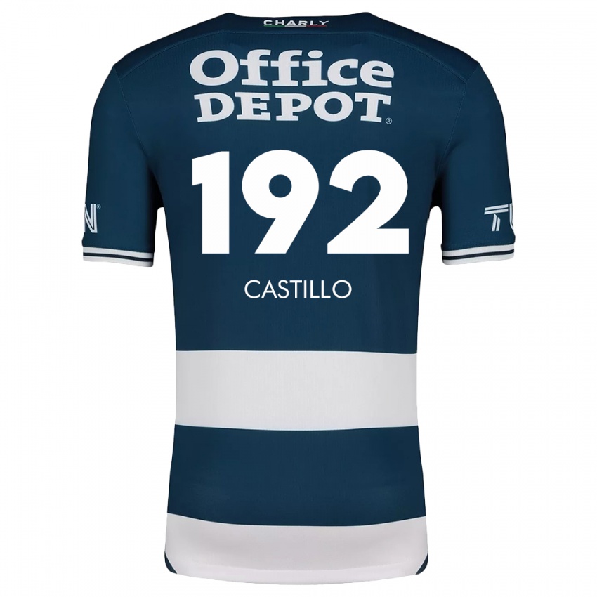 Niño Camiseta José Castillo #192 Azul Blanco 1ª Equipación 2024/25 La Camisa México