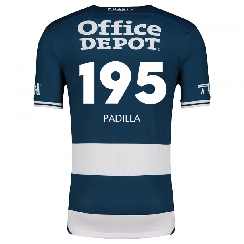 Niño Camiseta Ángel Padilla #195 Azul Blanco 1ª Equipación 2024/25 La Camisa México