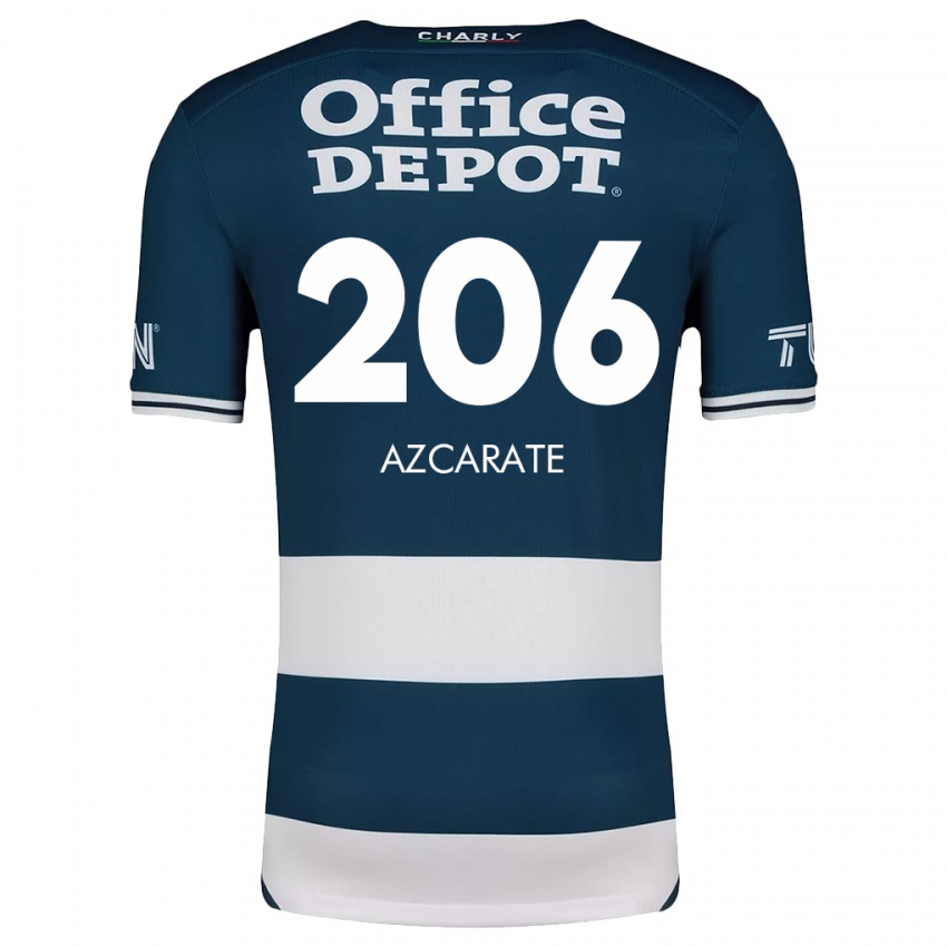 Niño Camiseta Yerar Azcárate #206 Azul Blanco 1ª Equipación 2024/25 La Camisa México