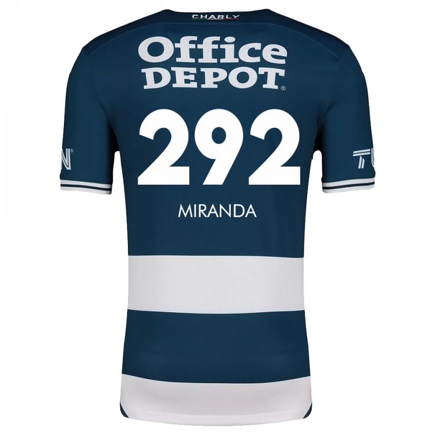 Niño Camiseta Herbey Miranda #292 Azul Blanco 1ª Equipación 2024/25 La Camisa México