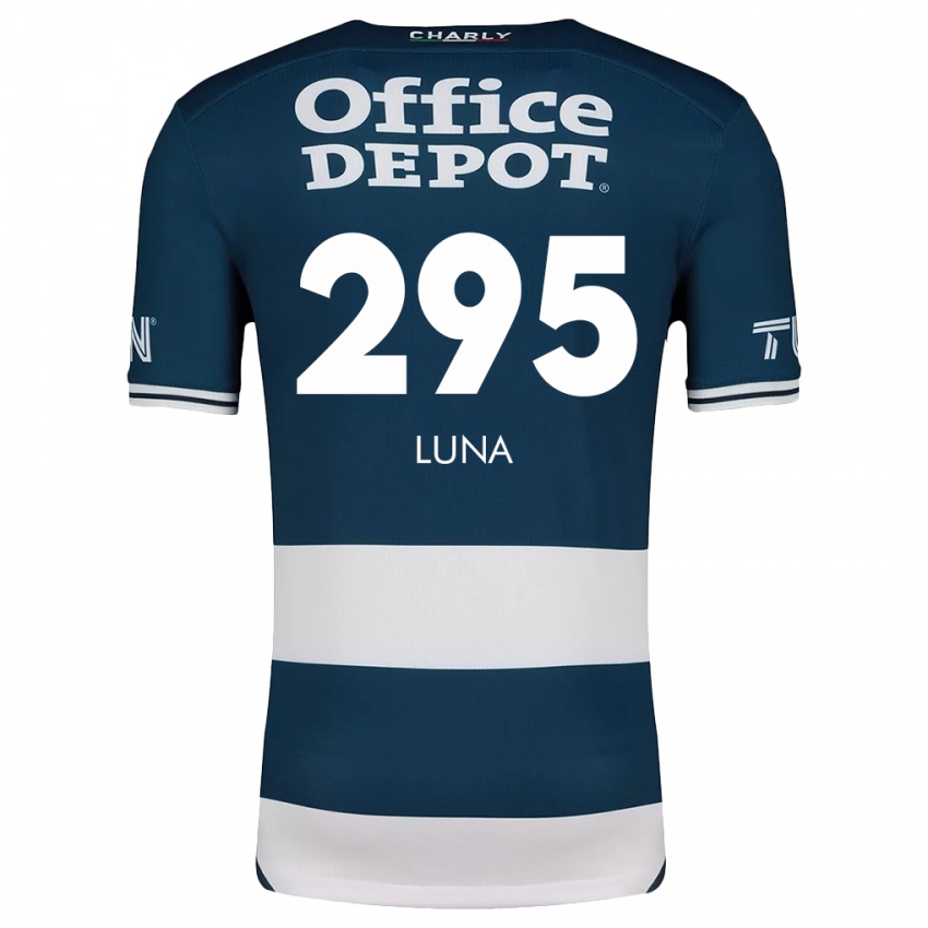 Niño Camiseta Irving Luna #295 Azul Blanco 1ª Equipación 2024/25 La Camisa México