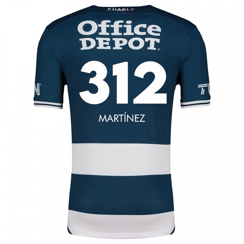 Niño Camiseta Ulises Martínez #312 Azul Blanco 1ª Equipación 2024/25 La Camisa México