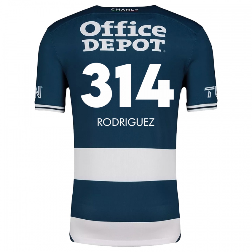 Niño Camiseta Alan Rodríguez #314 Azul Blanco 1ª Equipación 2024/25 La Camisa México