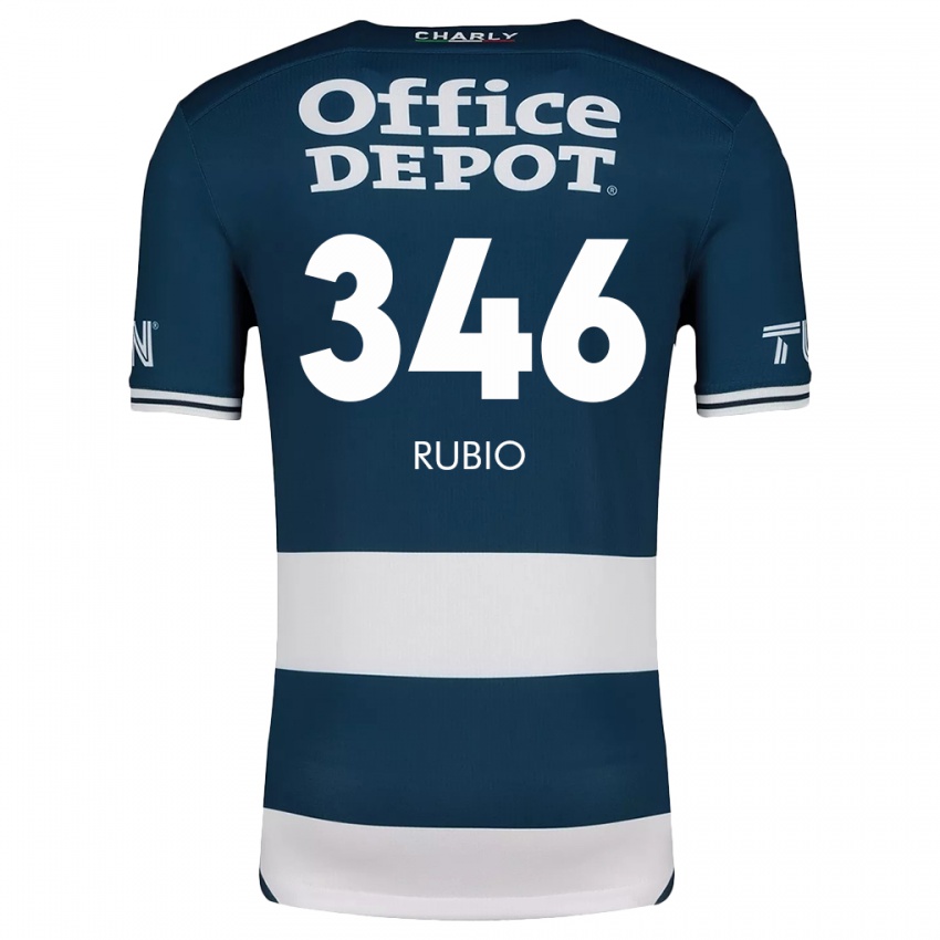 Niño Camiseta Mateo Rubio #346 Azul Blanco 1ª Equipación 2024/25 La Camisa México