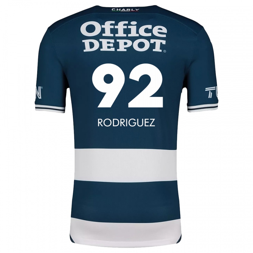 Niño Camiseta Sergio Rodríguez #92 Azul Blanco 1ª Equipación 2024/25 La Camisa México