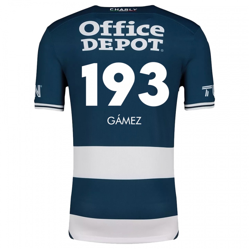 Niño Camiseta Juan Gámez #193 Azul Blanco 1ª Equipación 2024/25 La Camisa México