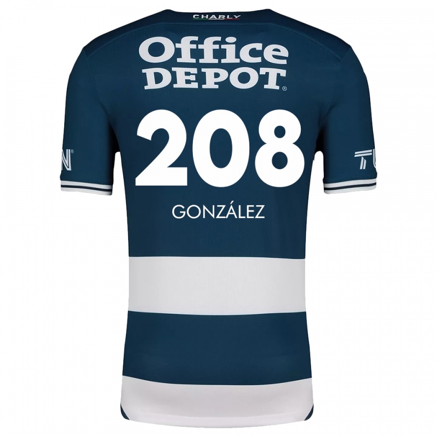 Niño Camiseta Osvaldo González #208 Azul Blanco 1ª Equipación 2024/25 La Camisa México