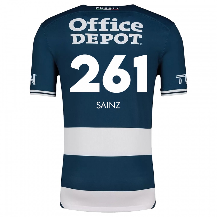 Niño Camiseta Diego Sáinz #261 Azul Blanco 1ª Equipación 2024/25 La Camisa México