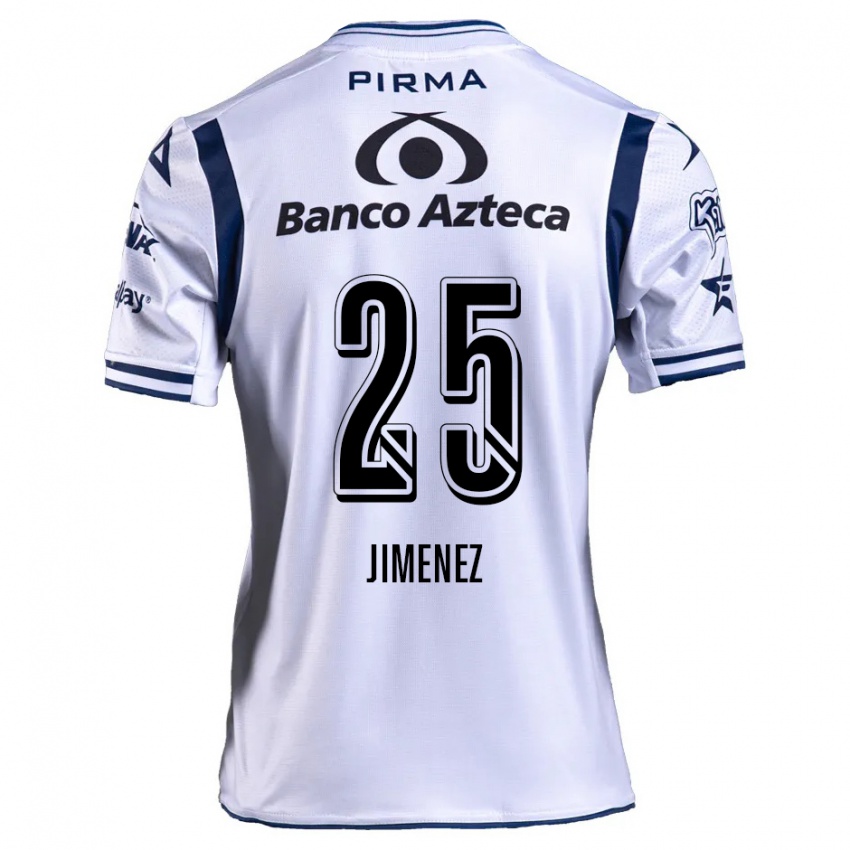 Niño Camiseta Miguel Jiménez #25 Blanco Azul Marino 1ª Equipación 2024/25 La Camisa México