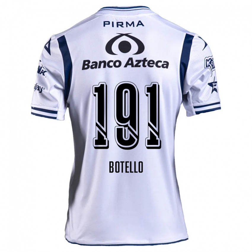 Niño Camiseta Octavio Botello #191 Blanco Azul Marino 1ª Equipación 2024/25 La Camisa México