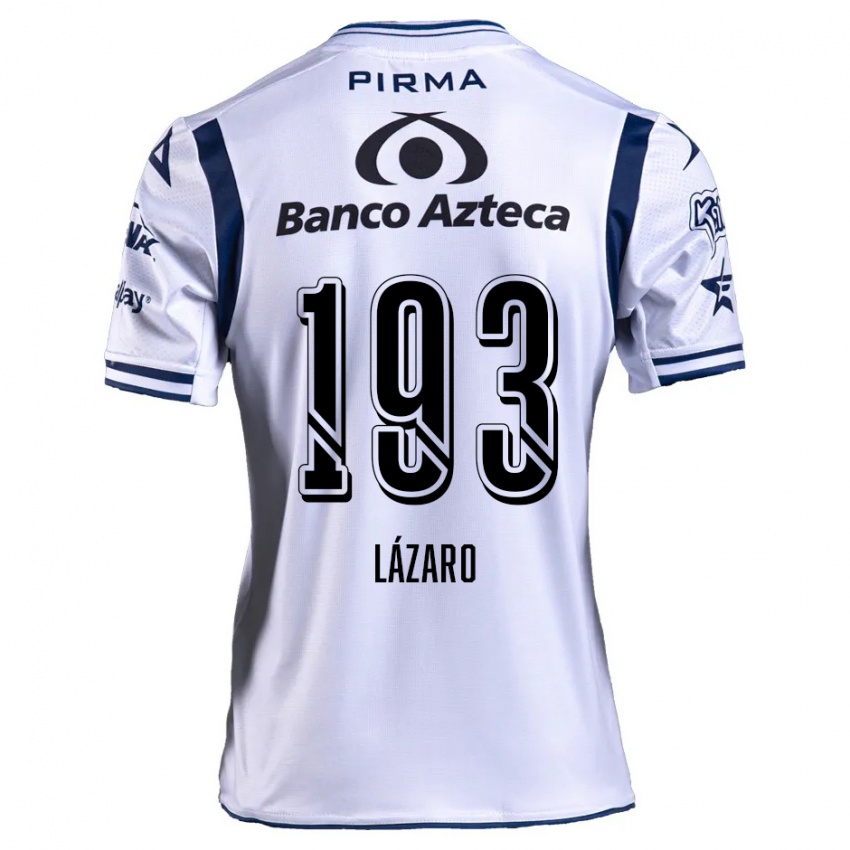 Niño Camiseta Juan Lázaro #193 Blanco Azul Marino 1ª Equipación 2024/25 La Camisa México