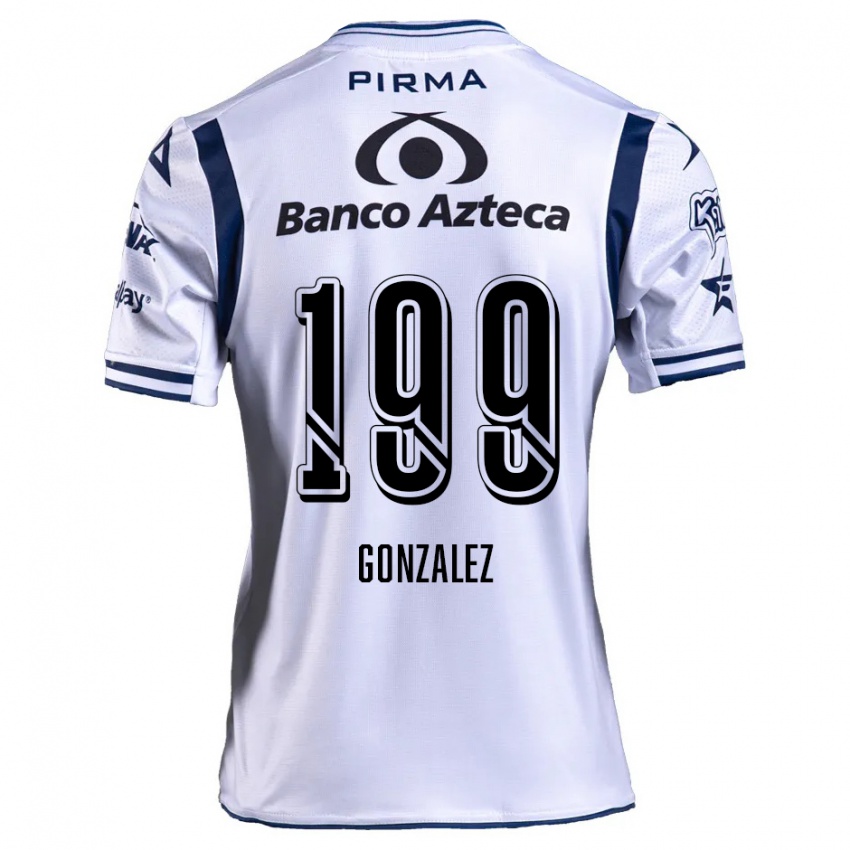 Niño Camiseta Samuel González #199 Blanco Azul Marino 1ª Equipación 2024/25 La Camisa México